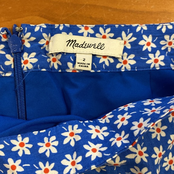 Madewell blue floral mini skirt - Picture 2 of 2
